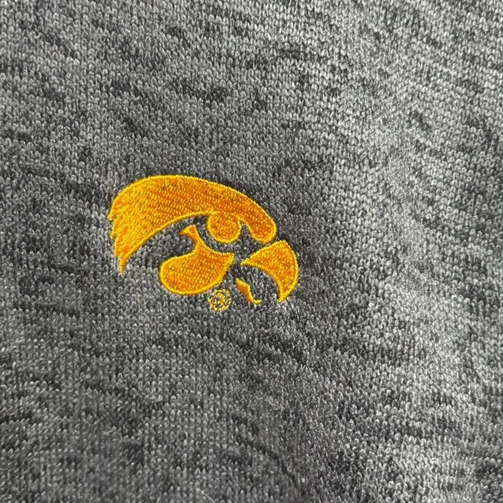 Colosseum Iowa Hawkeyes Youth Large 12/14 Full Zip Gray Fleece Hoodie 7 Threads - Picture 4 of 10